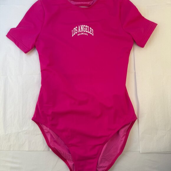 Balenciaga Summer bundle Fuchsia swimsuit Medium and Black Slides 38EU - 8 US - Picture 5 of 8